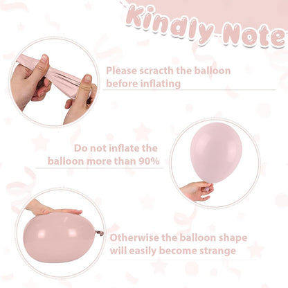 Regine Switzerland 50PCS Gender Reveal Balloon Set - Dusty Pink & Mist Blue 12-Inch Balloons for Baby Shower Decor