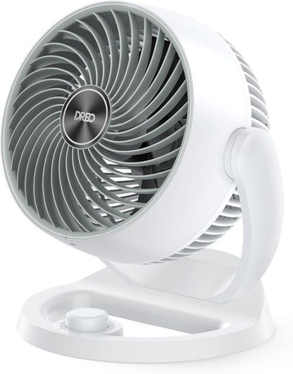 DREO 12-Inch Table Fan - 70ft Powerful Airflow & 25db Quiet Operation | 120° Adjustable Tilt, 3 Speeds