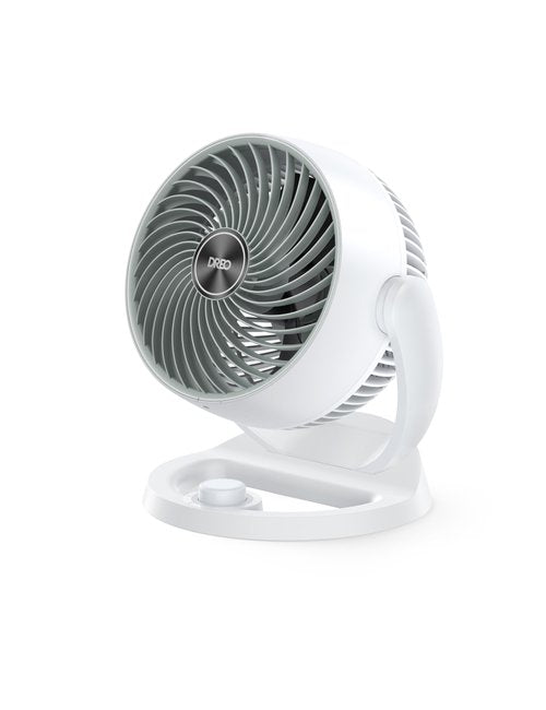 Dreo 11.8" Air Circulator Fan, Desk Fan, 70ft Whole Room Air Circulation, Table Fan, 120° adjustable tilt, 3 Speed, 28db Low Noise, Quiet, Portable Fan for Bedroom, Office, Kitchen, Home, White