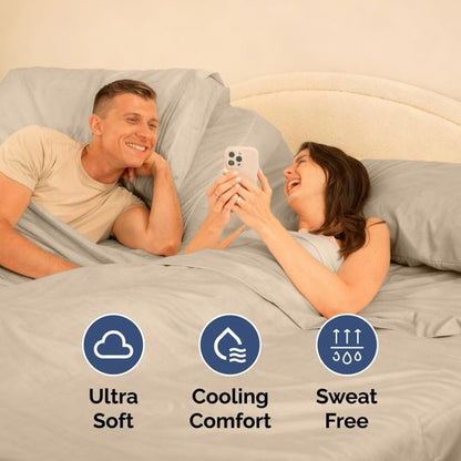 Flex Top Split Head King Sheet Set - Comfy Cooling Bed Sheets | Luxury Ultra-Soft Bedding - Deep Pockets - Oeko-Tex Certified - Wheat