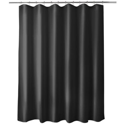 Titanker Fabric Shower Curtain Liner Washable with 2 Magnets, 70 x 72 Inches, Waterproof, Soft Fabric, Lightweight Polyester, Black