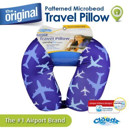 Cloudz Patterned Microbead Travel Neck Pillow - Airplanes