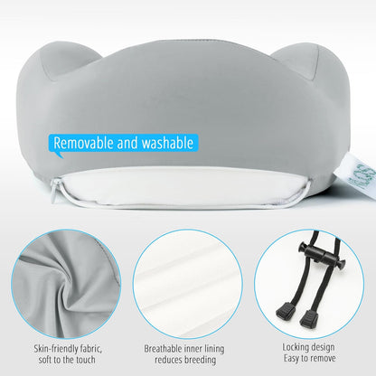 Skiennix Travel Pillow - Natural Latex Neck Support for Comfortable Long-Distance Travel | Ideal for Airplanes