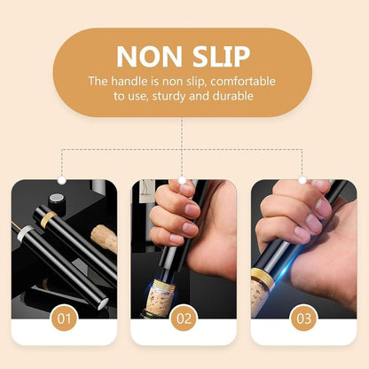 Wine Opener, MIni Wine Opener, Travel Portable Pocket Air Pressure Pump Wine Bottle Opener, Travel Porta for Home, Restaurant, Party (Red)