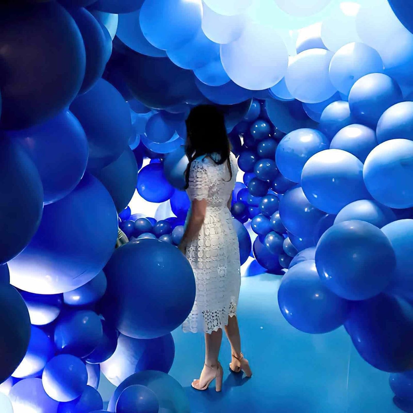 PartyWoo 12-Inch Pearl Azure Blue Balloons - 50 PCS for Birthday, Baby Shower & Wedding Decor