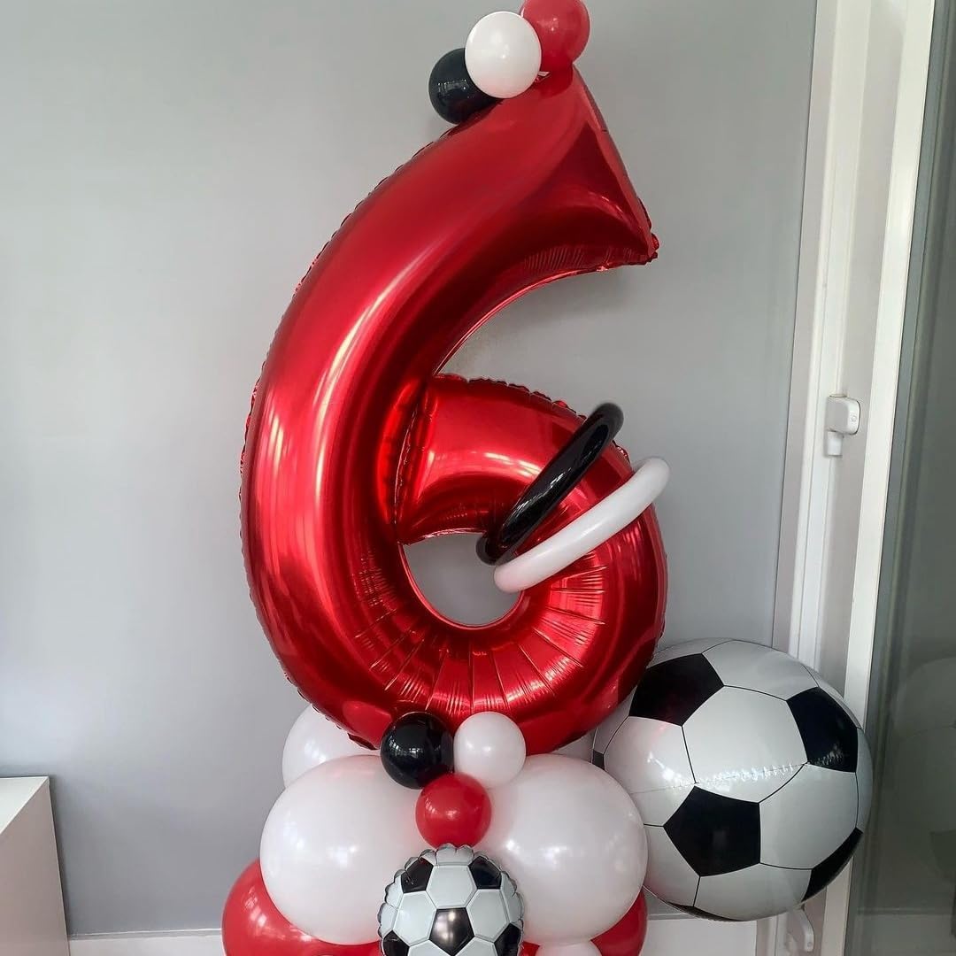 Red 5 Balloons by [Brand Name] - 40 Inch Foil Mylar Helium Number Balloon for Birthday & Anniversary Decor