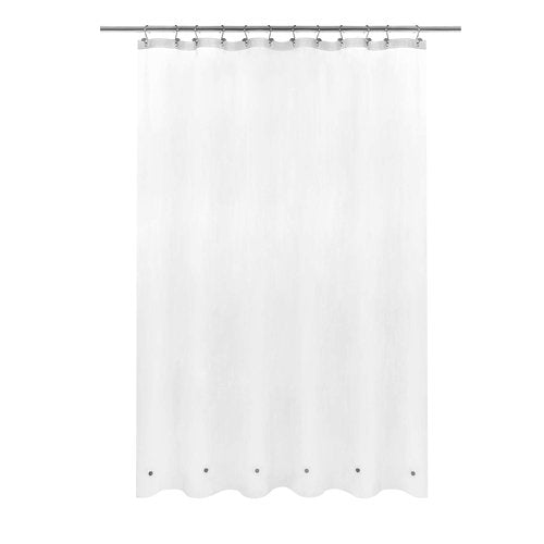 Barossa Design Frosted Shower Curtain Liner with 6 Magnets - Waterproof PEVA Shower Liner for Bath Tub, 72" x 72" Standard Size, PVC Free, Metal Grommets - Frost, 72x72