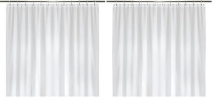 LiBa Bathroom Shower Curtain - Waterproof Plastic Shower Curtain Premium PEVA Non-Toxic with Rust Proof Grommets White 10G Heavy Duty Bathroom Accessories 72x72 (Pack of 2)