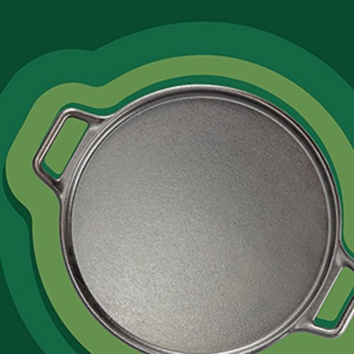 Lodge BOLD 14 Inch Cast Iron Pizza Pan - Seasoned Cookware for Perfect Pizzas