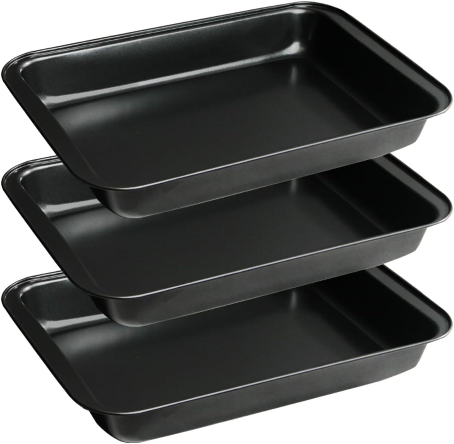 Regine Switzerland Non-Stick Baking Pan Set - 3 Rectangular Cake Pans, 9 x 13 Inch, BPA Free Bakeware