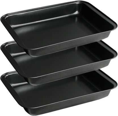 Regine Switzerland Non-Stick Baking Pan Set - 3 Rectangular Cake Pans, 9 x 13 Inch, BPA Free Bakeware
