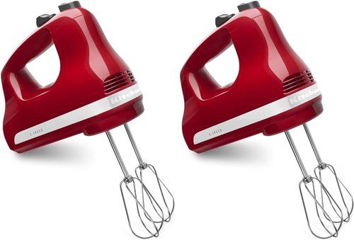 KitchenAid 5 Ultra Power Speed Hand Mixer - KHM512 in Empire Red | Pack of 2 for Effortless Mixing