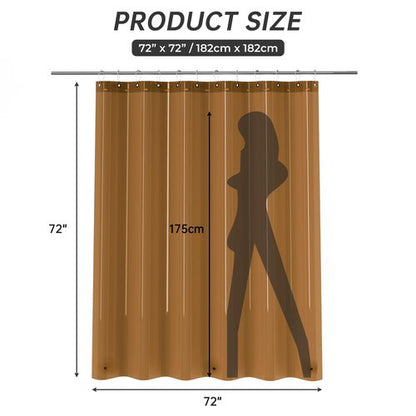 AmazerBath Transparent Brown Shower Curtain, 72x72, Lightweight Plastic, Waterproof Shower Liner for Bathroom with 3 Magnets and 12 Grommets