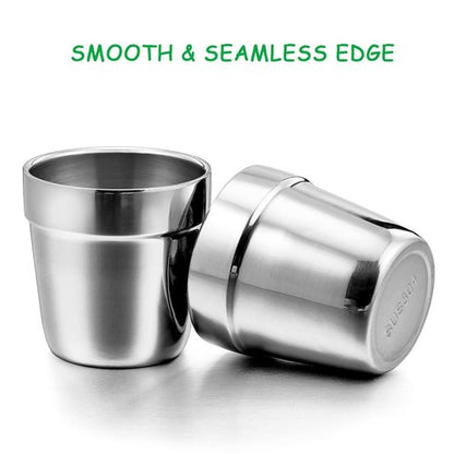 E-far Stainless Steel Insulated Tumblers for Toddlers - 6 Ounce, Shatterproof & Dishwasher Safe | 6 Pack