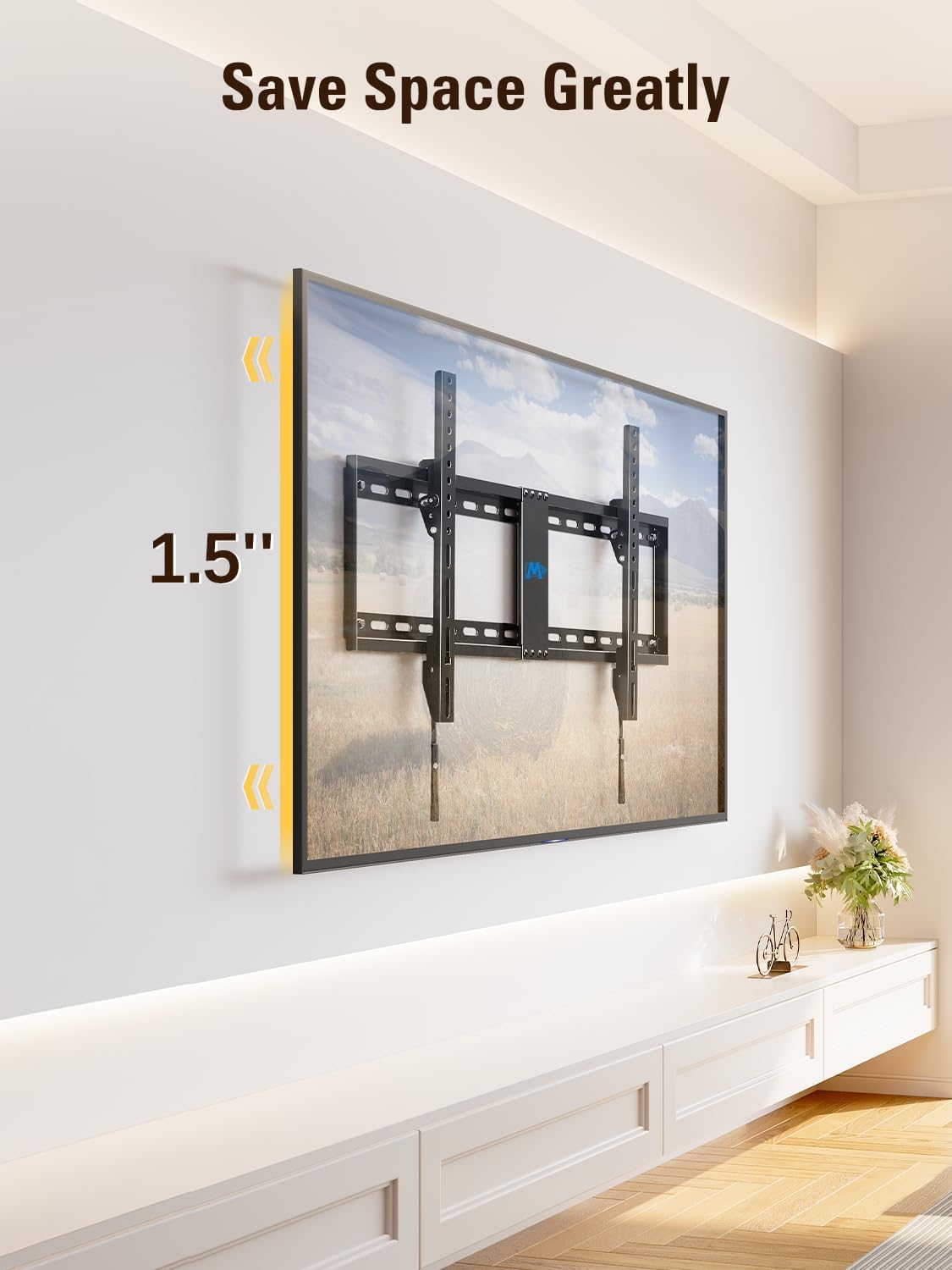 Mounting Dream Tilt TV Wall Mount - Universal Low Profile Design for 42-84 Inch TVs | Max VESA 800x400mm, 132 LBS Capacity