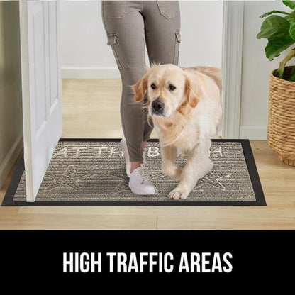 GORILLA GRIP Waterproof All-Season WeatherMAX Doormat - Natural Rubber, Stain & Fade Resistant, 29x17, Sand Beach