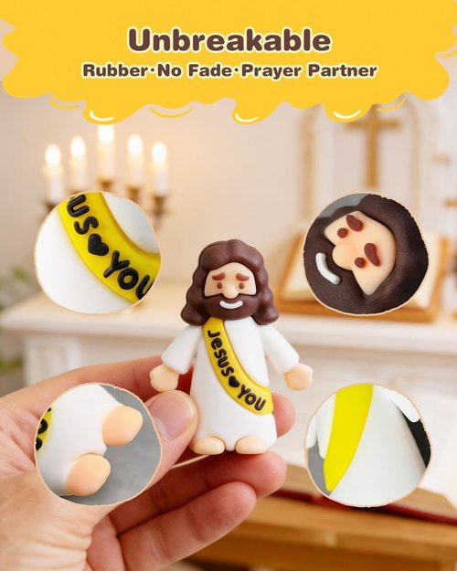 Little Jesus Figures - Religious Party Gifts for Christians | Bulk Easter Egg Stuffers (60 Count)