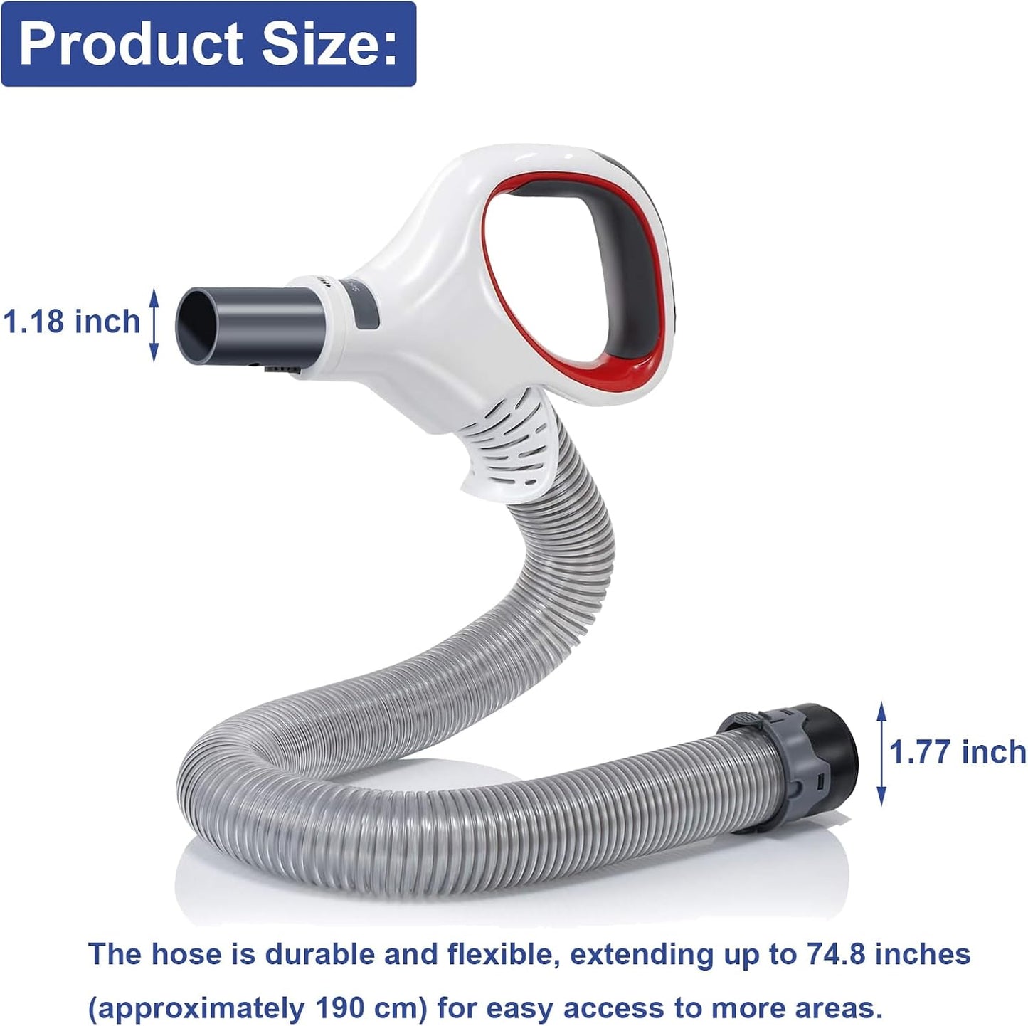 Shark Rotator Hose Handle - Upgraded Replacement for NV500 Series | Compatible with NV501, NV502, NV503, NV504, NV505, NV510, NV520, NV552, UV560