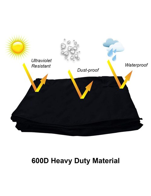 iBirdie Outdoor TV Cover 60 to 65 inch Weatherproof, Cover Size 58''L x 37''H, Waterproof for Outside Flat Screen 60 to 65 inch TV, Black, 600D Thick Fabric Screen Protector with Bottom