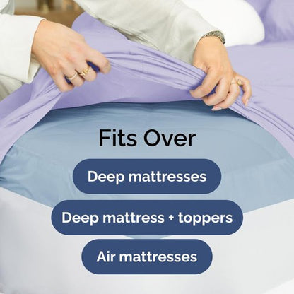 Extra Deep King Sheet Set - 6 Piece Breathable and Cooling Sheets - Hotel Luxury Bedding for Women, Men, Kids & Teens - Easy & Secure Fit - Soft, Wrinkle Free and Comfy - Extra Deep Pockets - Lavender