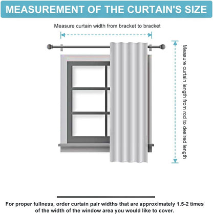 RYB HOME Blackout Curtains - Energy Saving Thermal Insulated Drapes for Small Windows | 42" x 45", Black, 2 Panels