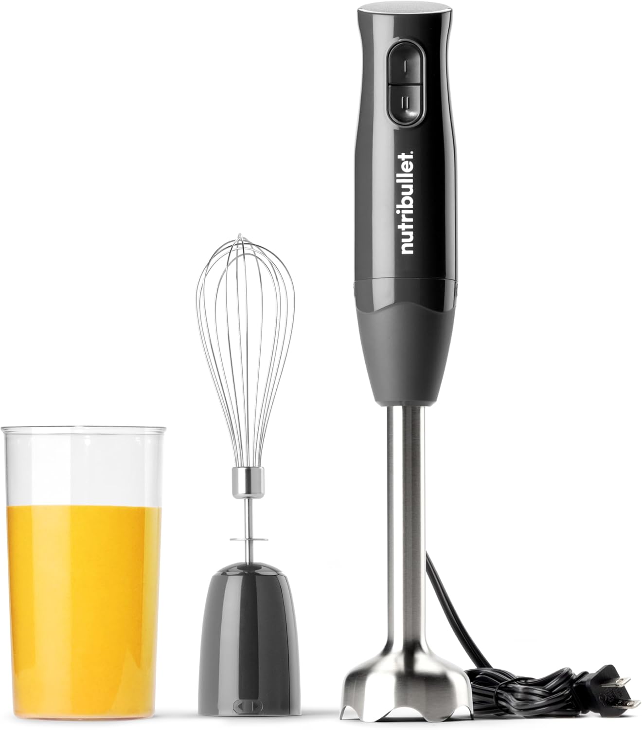 Nutribullet Lite Immersion Blender - Compact Dark Gray Design for Effortless Blending