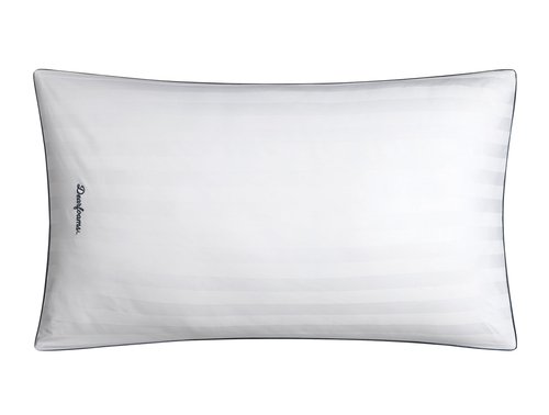 Dearfoams Bed Pillows,Set of 2 King Size, Luxurious Cotton Stripe Down Alternative Bed Pillows,Supportive for Back, Side & Stomach Sleepers