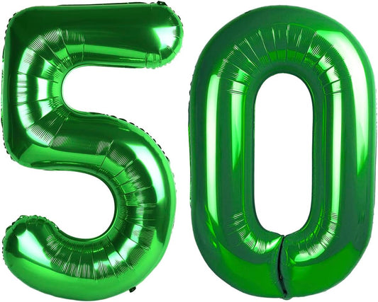 Number 50 Balloon by [Brand Name] - 40 Inch Dark Green Giant Foil Balloon for 50th Birthday Party Decorations