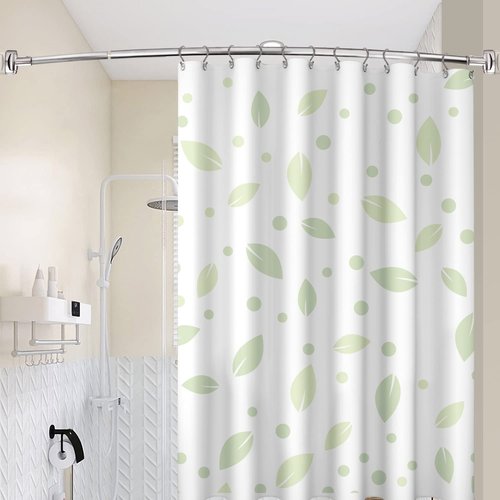 TOPROD Shower Curtain Hooks Rings, Double Sided Shower Curtain Hooks, Stainless Steel Shower Hooks Rust Proof for Bathroom Shower Curtain Rod Curtains, Free Gliding, Brushed Nickel, Set of 12