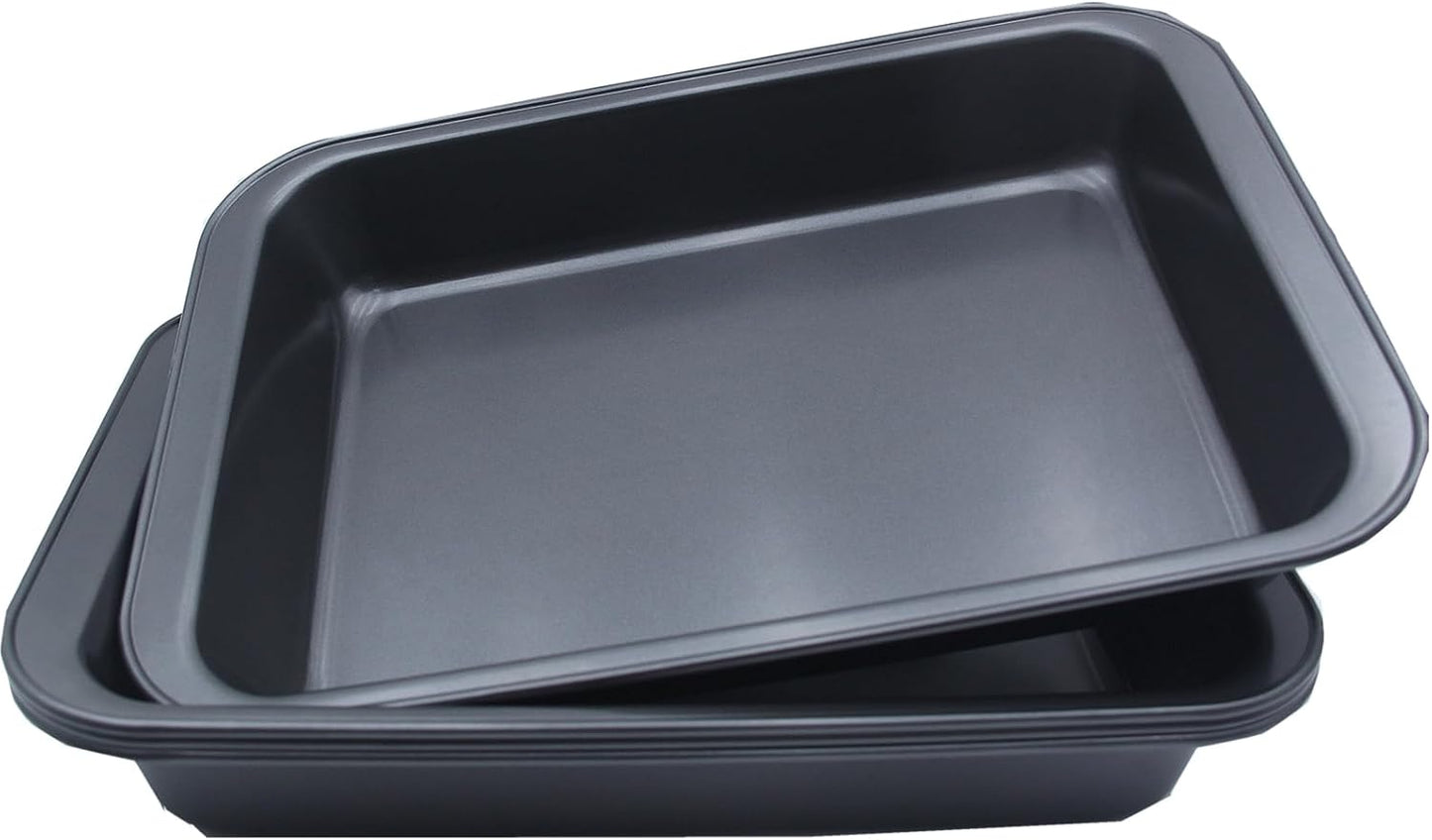 Regine Switzerland Baking Pan Set - Heavy Duty Nonstick Carbon Steel | 12.6 x 8.6 Inch for Brownies & Lasagna