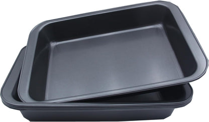 Regine Switzerland Baking Pan Set - Heavy Duty Nonstick Carbon Steel | 12.6 x 8.6 Inch for Brownies & Lasagna