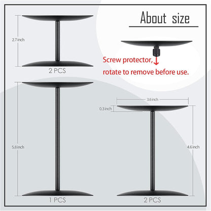Smtyle Candle Holders - Matte Black Pillar Candle Holders for Elegant Indoor Christmas Decor