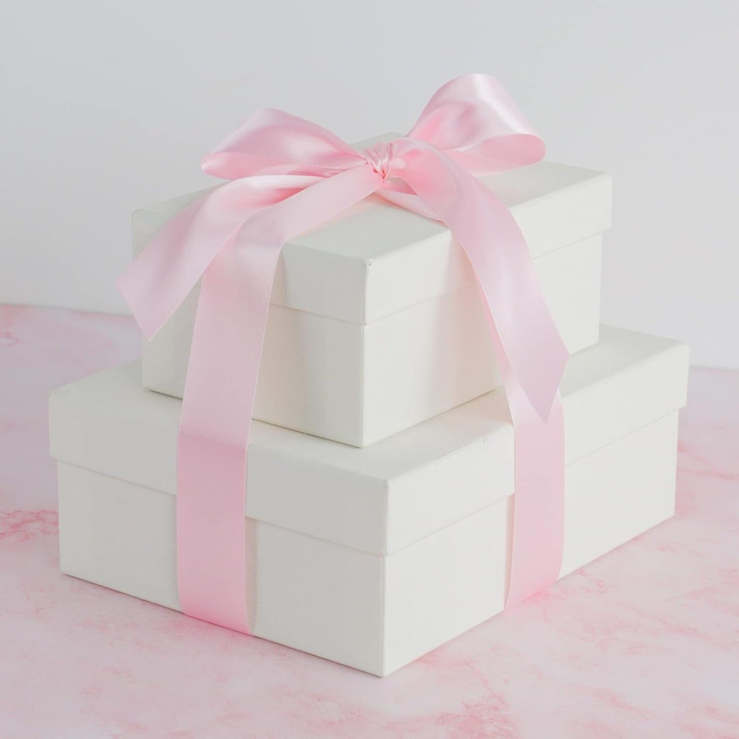 MEEDEE Pink Satin Ribbon - Luxurious Double-Faced 1.5-Inch Ribbon | 50 Yards for Crafts & Weddings