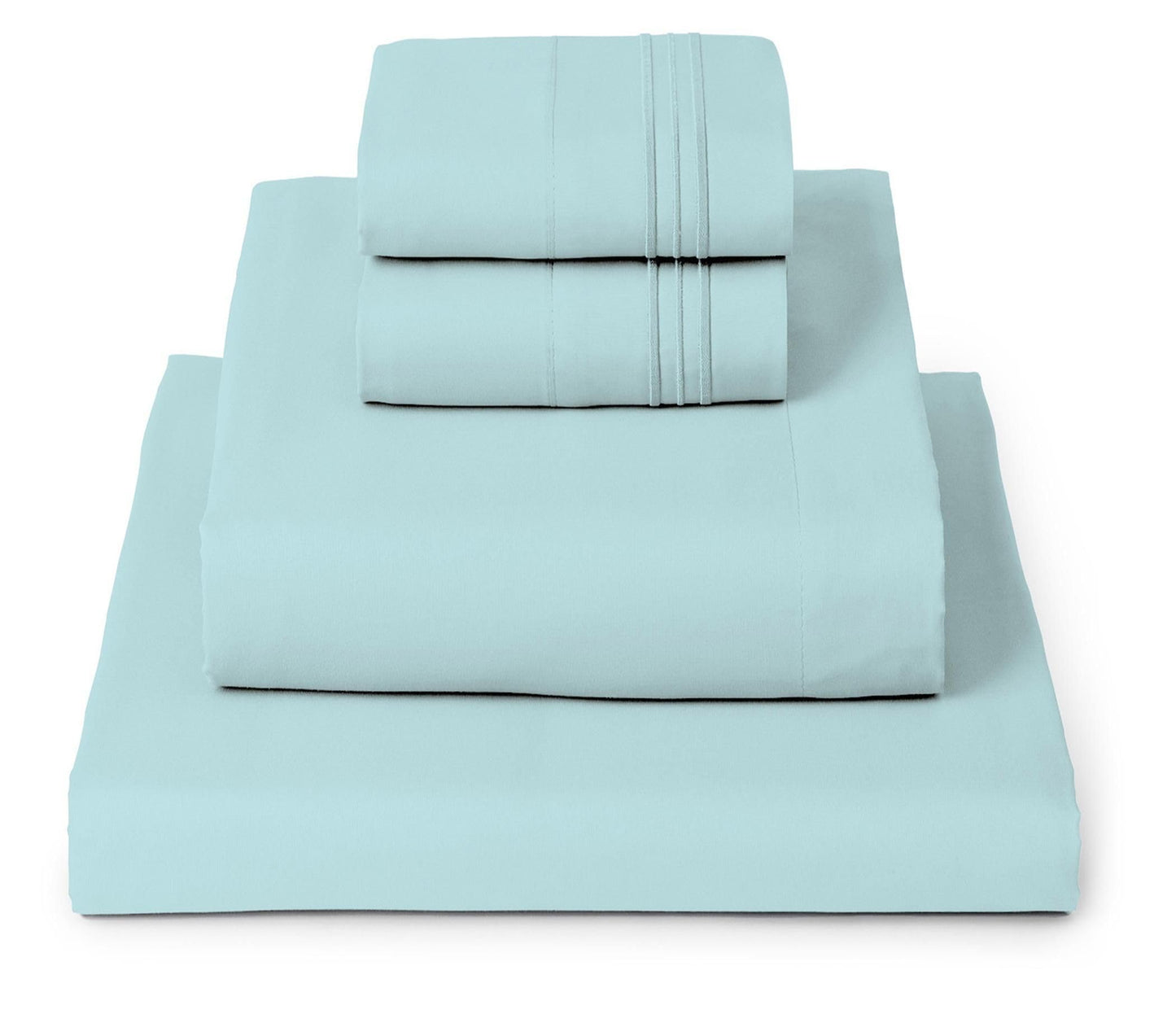 Mellanni Full Sheets Set - 4 PC Iconic Collection Bedding - Hotel Luxury, Extra Soft, Cooling Bed Sheets - Wrinkle, Fade, Stain Resistant (Full, Aqua)