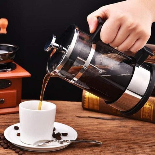 Joyzan French Press Coffee Maker - Stainless Steel & Borosilicate Glass | Portable Cold Brew & Tea Maker