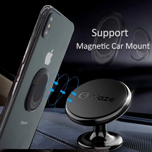 2PACK Cell Phone Ring Holder，Finger Ring Stand Universal 360 Degree Rotation Super-Thin Ring Grip for Magnetic Car Mount, All Smartphones and Tablets.