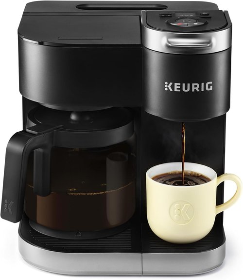 Keurig K-Duo Coffee Maker - Single Serve & Carafe Brewing, 60oz Reservoir, Programmable, Black