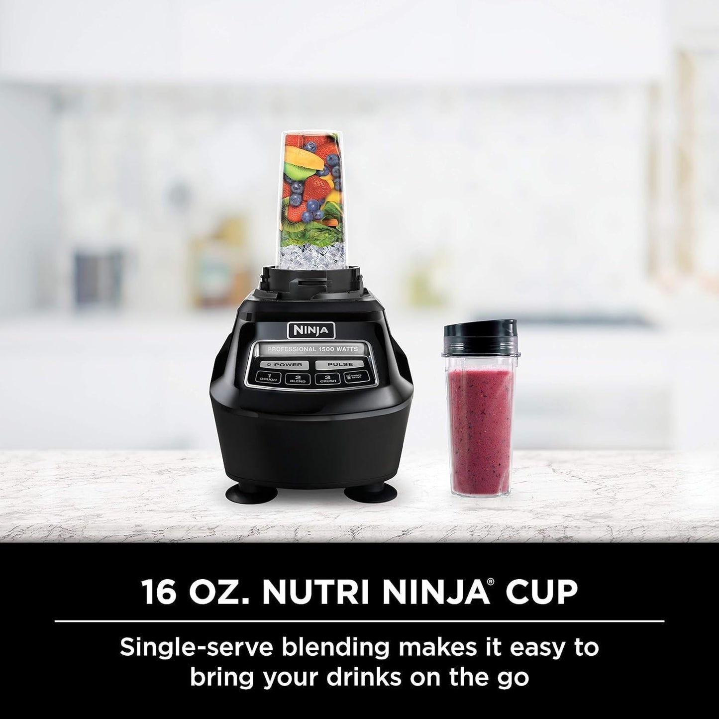 Ninja Mega Kitchen System Blender & Processor - Includes Nutri Ninja Cups | BL770 (Renewed)