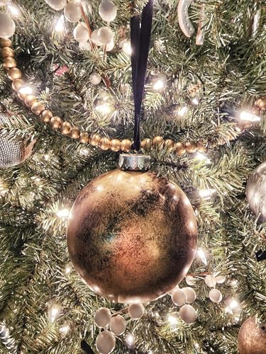 9Ft Rustic Gold Wood Bead Garland for Christmas and Holiday Decor