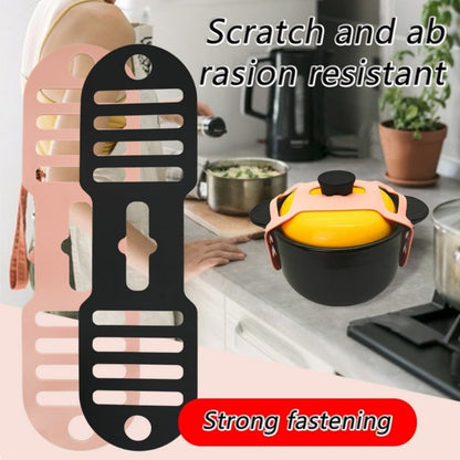 Silicone Lid Lock Strap by [Brand Name] - Universal Crockpot Lid Holder for 6/7/8 Quart | Heat-Resistant, No-Spill Design (Black)