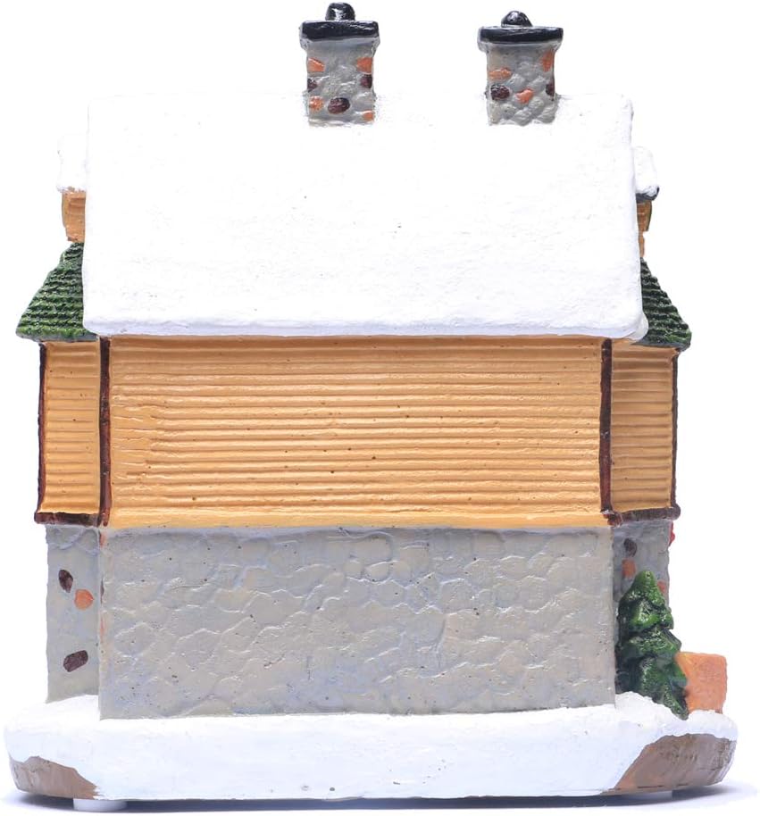 Regine Switzerland Christmas Village House - Lighted Winter Ski Lodge Scene Decoration