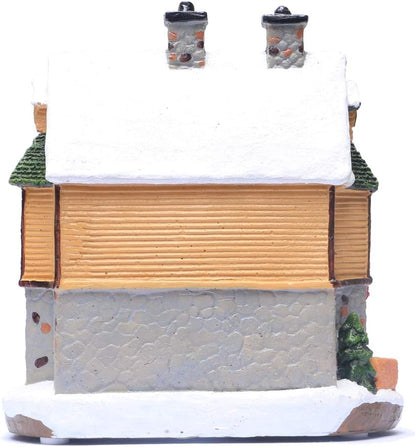 Regine Switzerland Christmas Village House - Lighted Winter Ski Lodge Scene Decoration