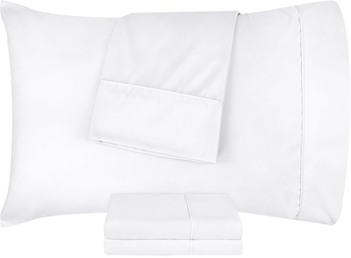 Utopia Bedding Queen Pillow Cases - 4 Pack - Envelope Closure - Soft Brushed Microfiber Fabric - Shrinkage and Fade Resistant Pillow Covers Queen Size 20 X 30 Inches (Queen, White)