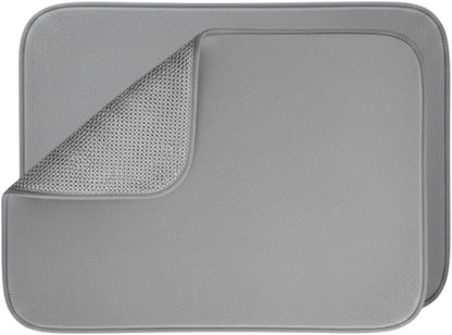 Skiennix Dish Drying Mat - Super Absorbent Microfiber | 16" x 18", 2 Pack, Quick Dry & Machine Washable