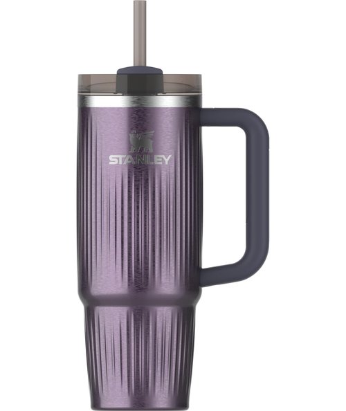 STANLEY Quencher H2.0 Tumbler with Handle and Straw 30 oz | Flowstate 3-Position Lid | Cup Holder Compatible for Travel | Insulated Stainless Steel Cup | BPA-Free | Fluted Wisteria Shine