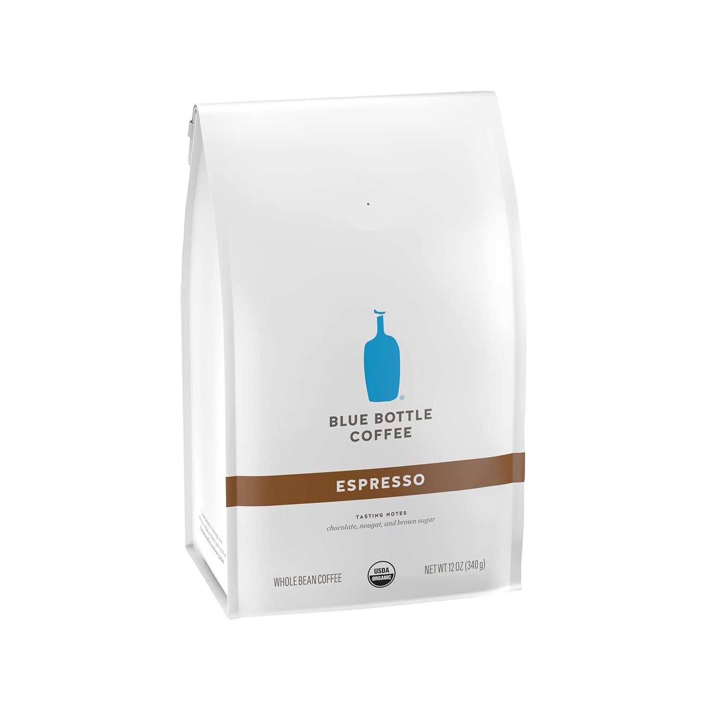 Blue Bottle Organic Espresso Coffee - Dark Roast Whole Beans, 12 Ounce Bag