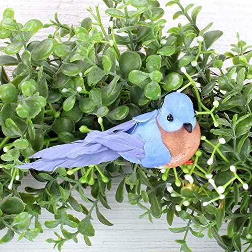 Cornucopia Brands Imitation Bluebirds (6-Pack); Little Blue Birds for Crafts, Christmas Trees and Seasonal Displays and Wreaths