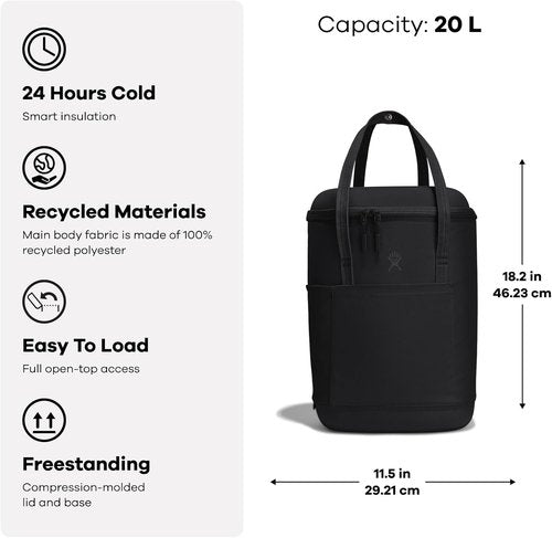Hydro Flask Cooler Backpack - Insulated Soft Cooler for Outdoor Adventures - 20L in Botanical Bliss Green