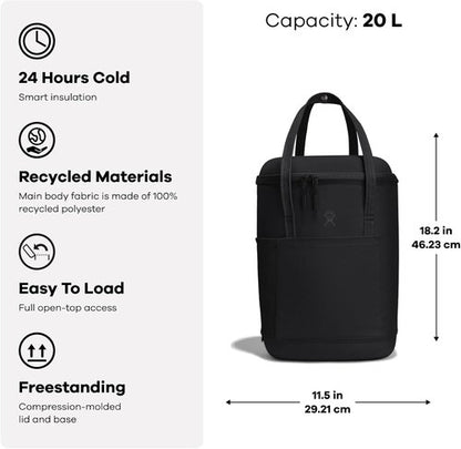 Hydro Flask Cooler Backpack - Insulated Soft Cooler for Outdoor Adventures - 20L in Botanical Bliss Green