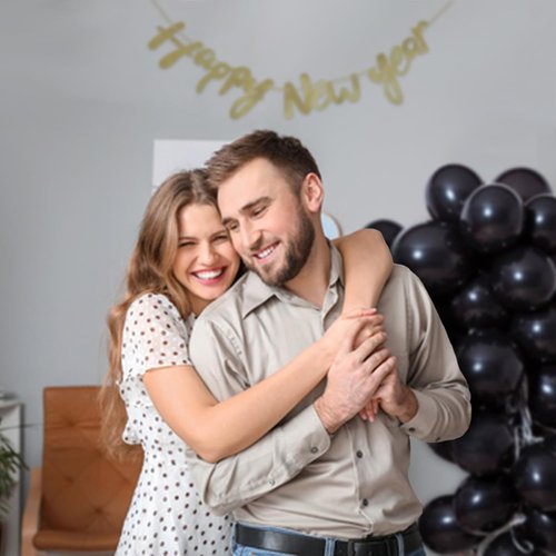 Black Balloons 110 Pcs - Mini 5 Inch Thick Latex Balloons for Weddings & Baby Showers